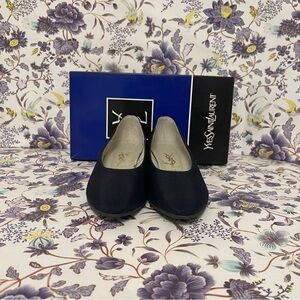 Yves Saint Laurent Women's Dark Blue Short Heels